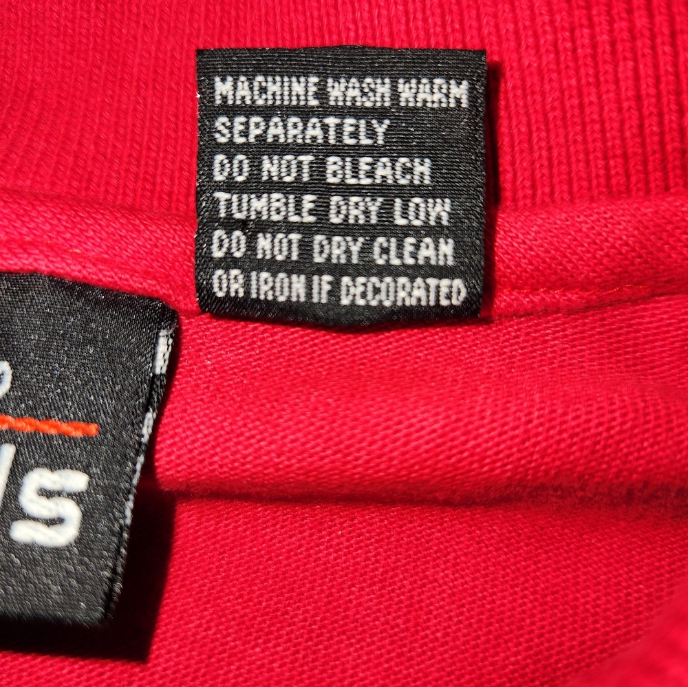 VINTAGE Disney Originals Men Polo Shirt XL Red Logo Mickey Mouse Embroidered 90s - Picture 5 of 7